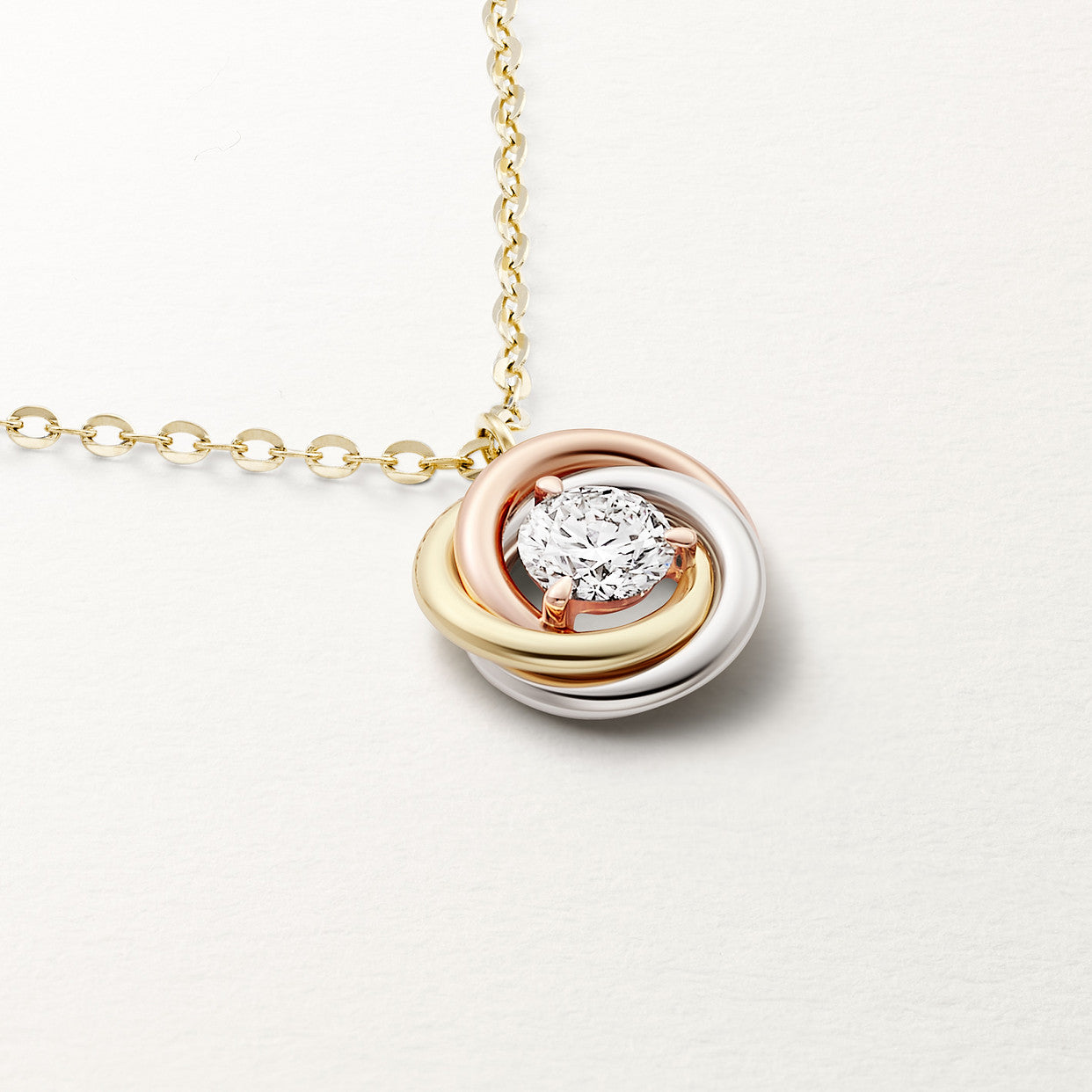 18K Celestial Trinity Diamond Necklace