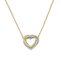 18K Celestial Trinity Heart Full Diamond Necklace