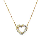 18K Celestial Trinity Heart Full Diamond Necklace