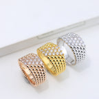 18K Celestial Perl̩e Diamonds Five Rows Ring