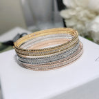 18K Celestial Perl̩e Diamonds One Row Bracelet