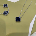 18K Celestial Vintage Alhambra Crystal Blue Bracelet