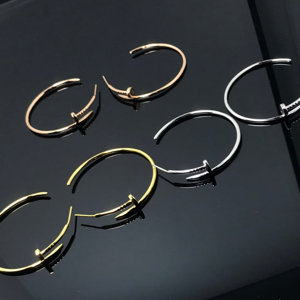 18K Celestial Juste Un Clou Large Earrings