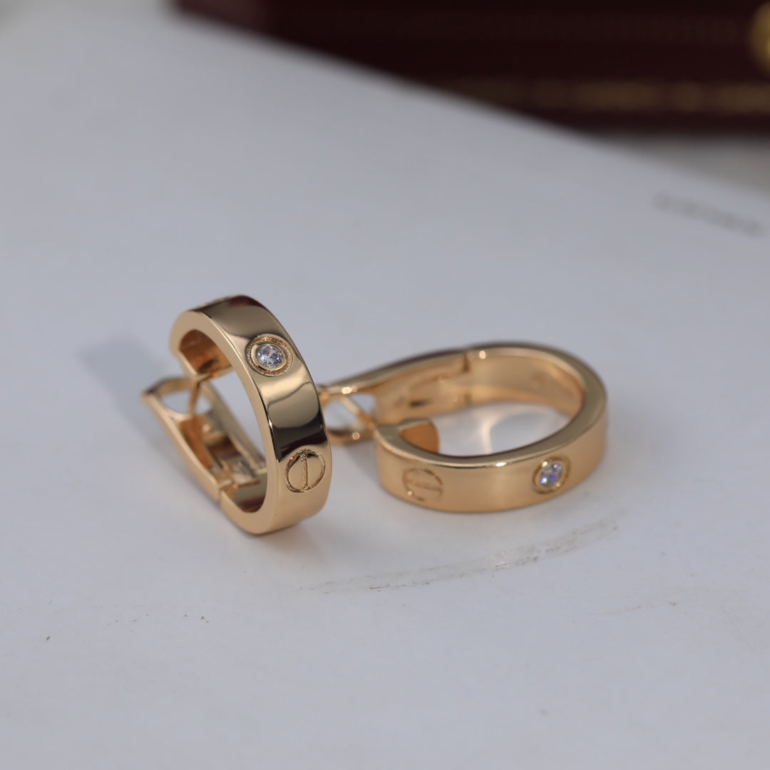 18K Celestial Love 2 Diamonds Earrings