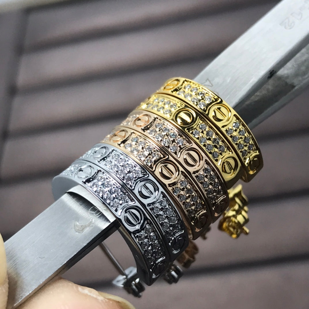 18K Celestial Love Pave Diamonds Earrings