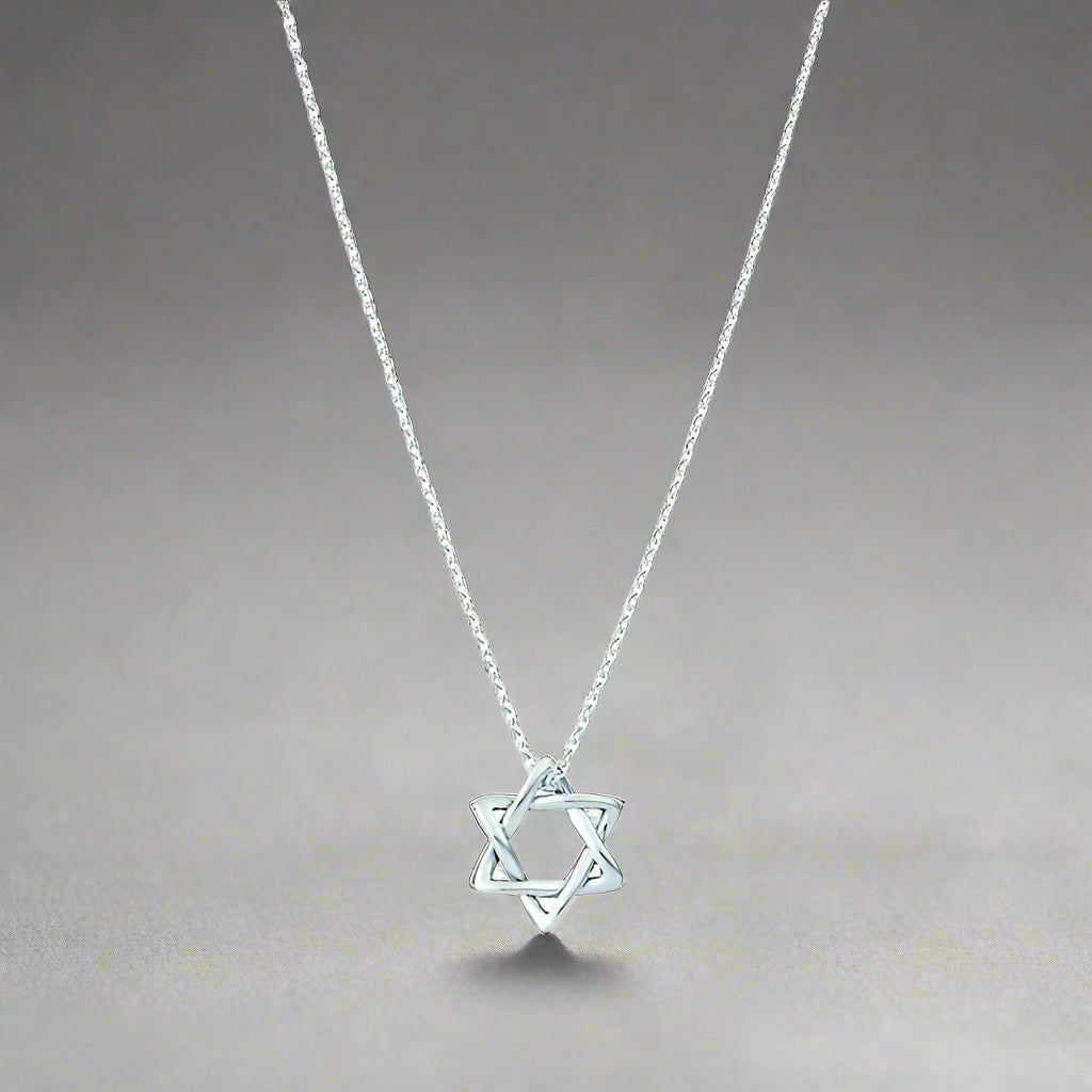 18K Celestial Star of David Pendant Necklace
