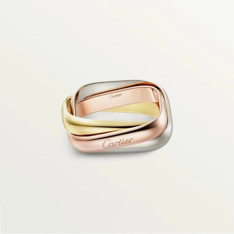 18K Celestial Trinity Cushion Ring
