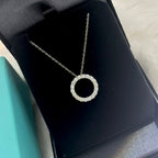 18K Celestial T Circle Diamonds Necklace