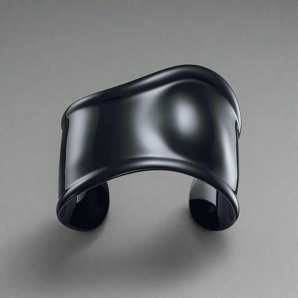 18K Celestial T Elsa Peretti Small Bone Cuff Black Bracelet