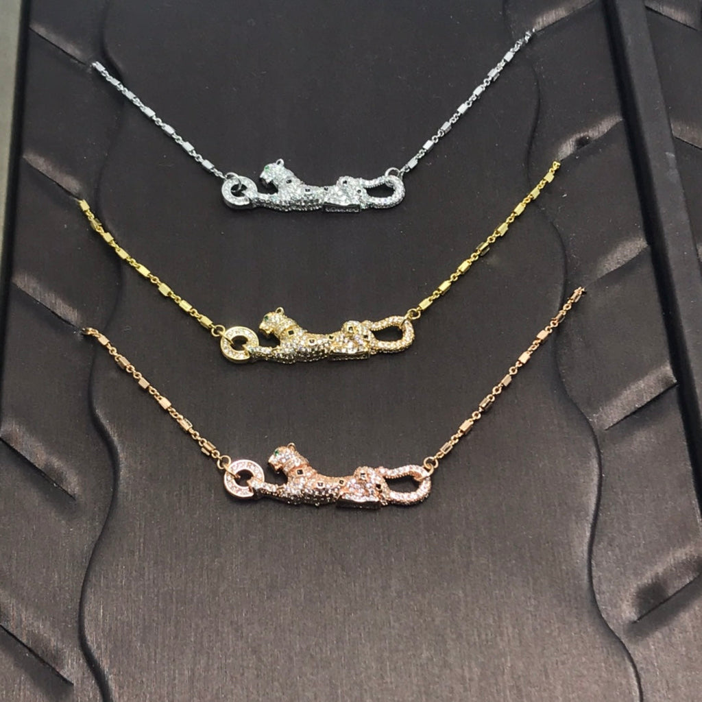 18K Celestial Panth̬re De Diamond Necklace