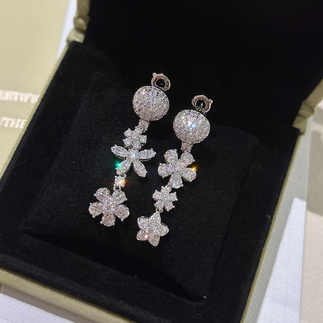 18K Celestial Folie Des Pr̩s Earrings