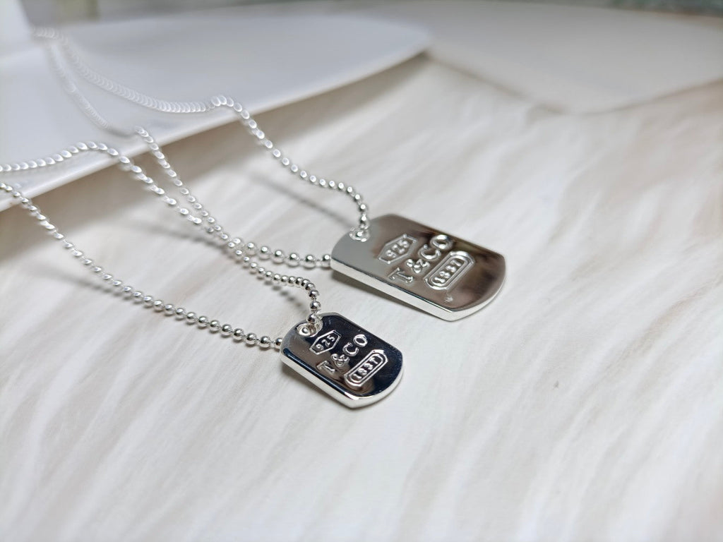 18K Celestial T 1837 Tag Pendant Necklace