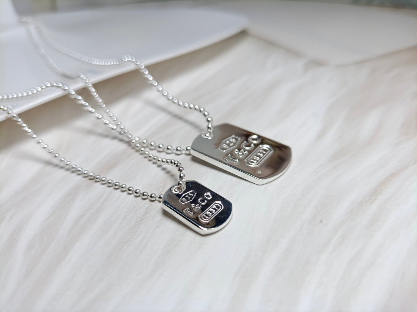 18K Celestial T 1837 Tag Pendant Necklace