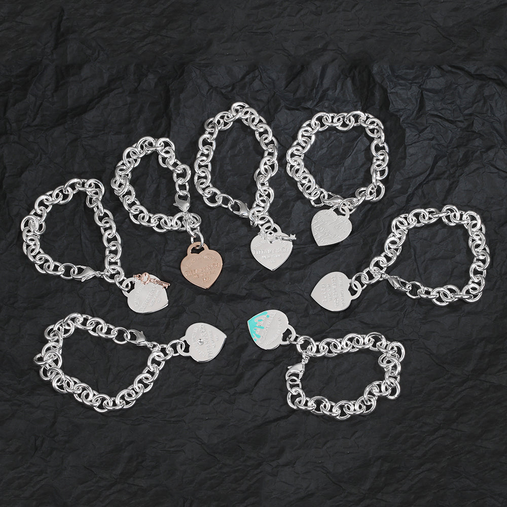 18K Celestial T Heart Tag Bracelet