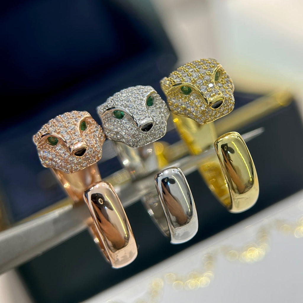 18K Celestial Panth̬re De Ring