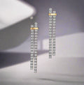 18K Celestial T Edge Drop Earrings
