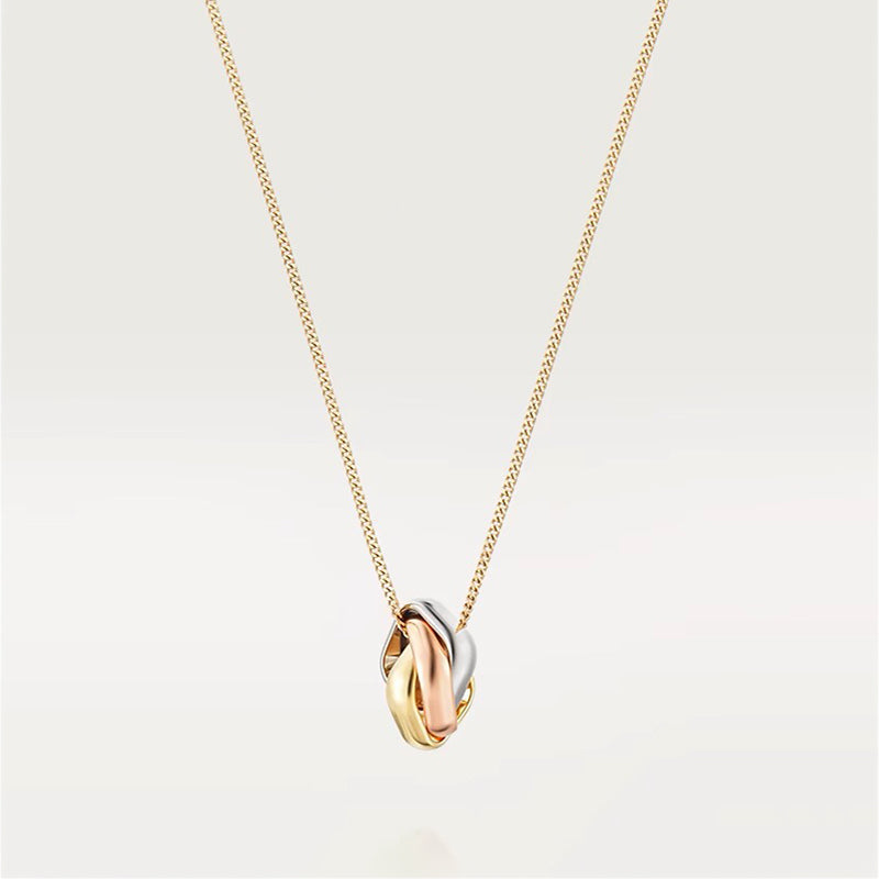 18K Celestial Trinity Cushion Necklace