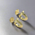 18K Celestial T Hoop Earrings