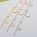 18K Celestial Magic Alhambra Five Pearls Motifs Clover Bracelet