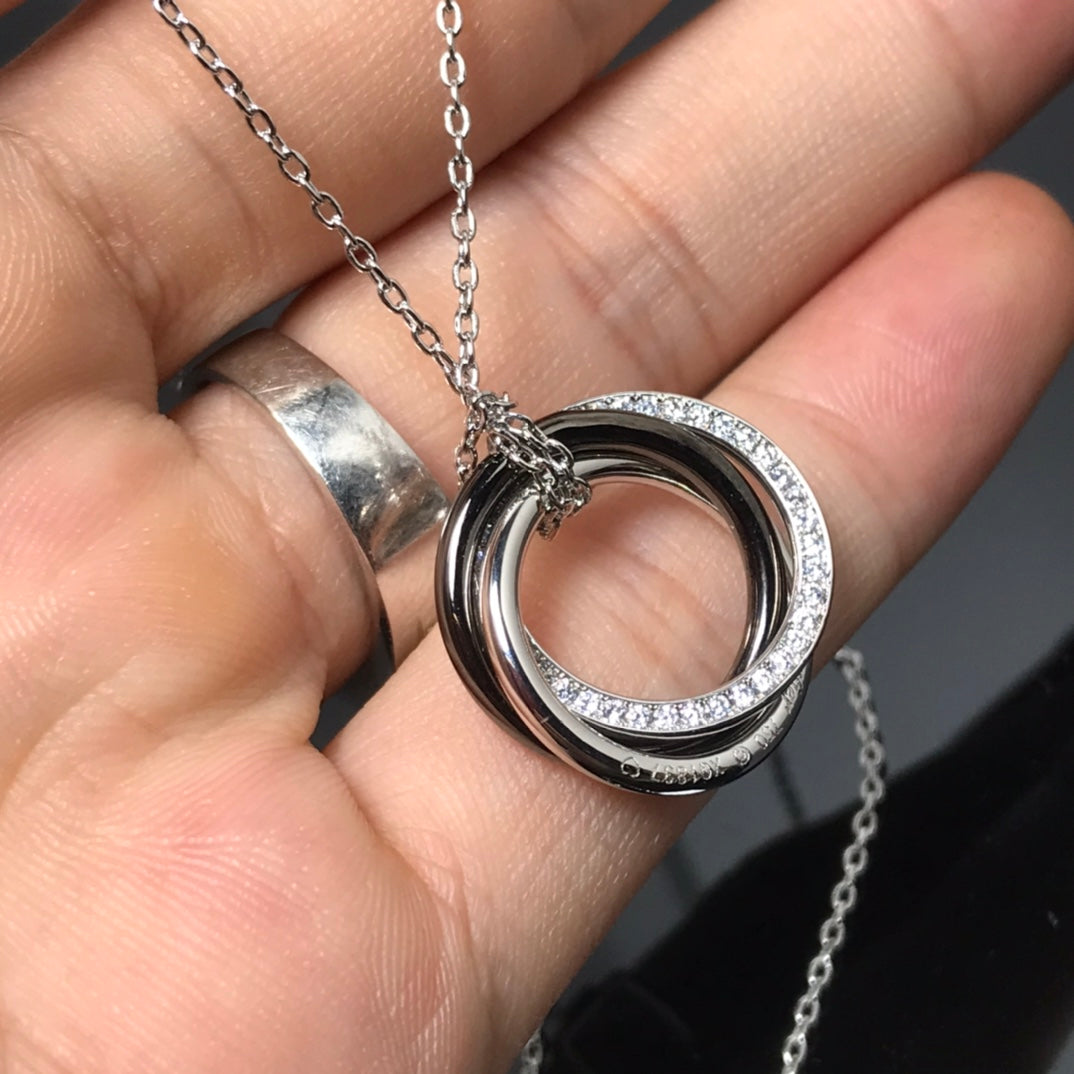 18K Celestial Trinity Diamonds Necklace