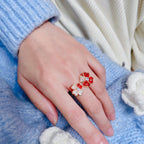 18K Celestial Cosmos Between the Finger Diamond Ring