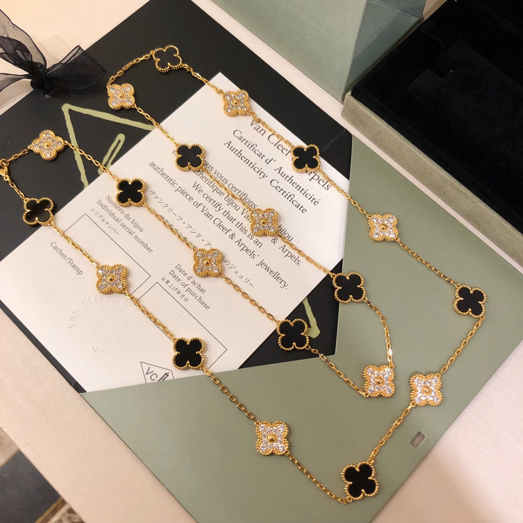 18K Celestial Vintage Alhambra 20 Motifs Long Necklace