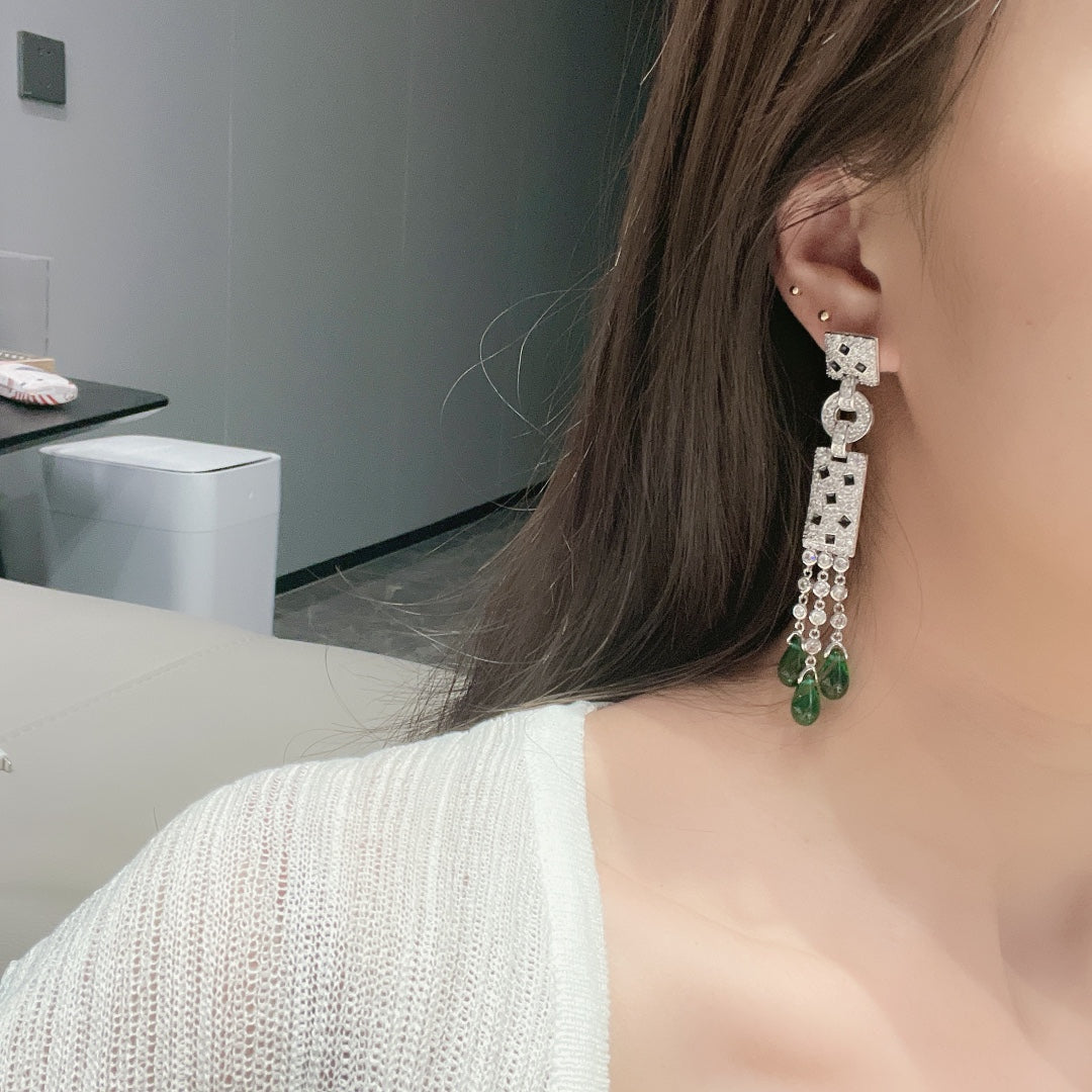18K Celestial Panth̬re De Diamond Earrings