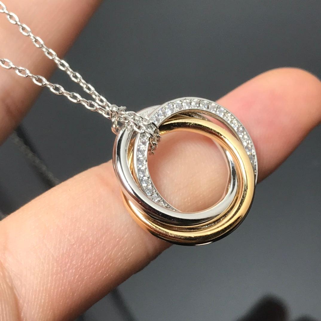 18K Celestial Trinity Diamonds Necklace