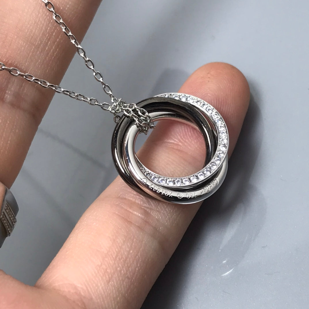 18K Celestial Trinity Diamonds Necklace