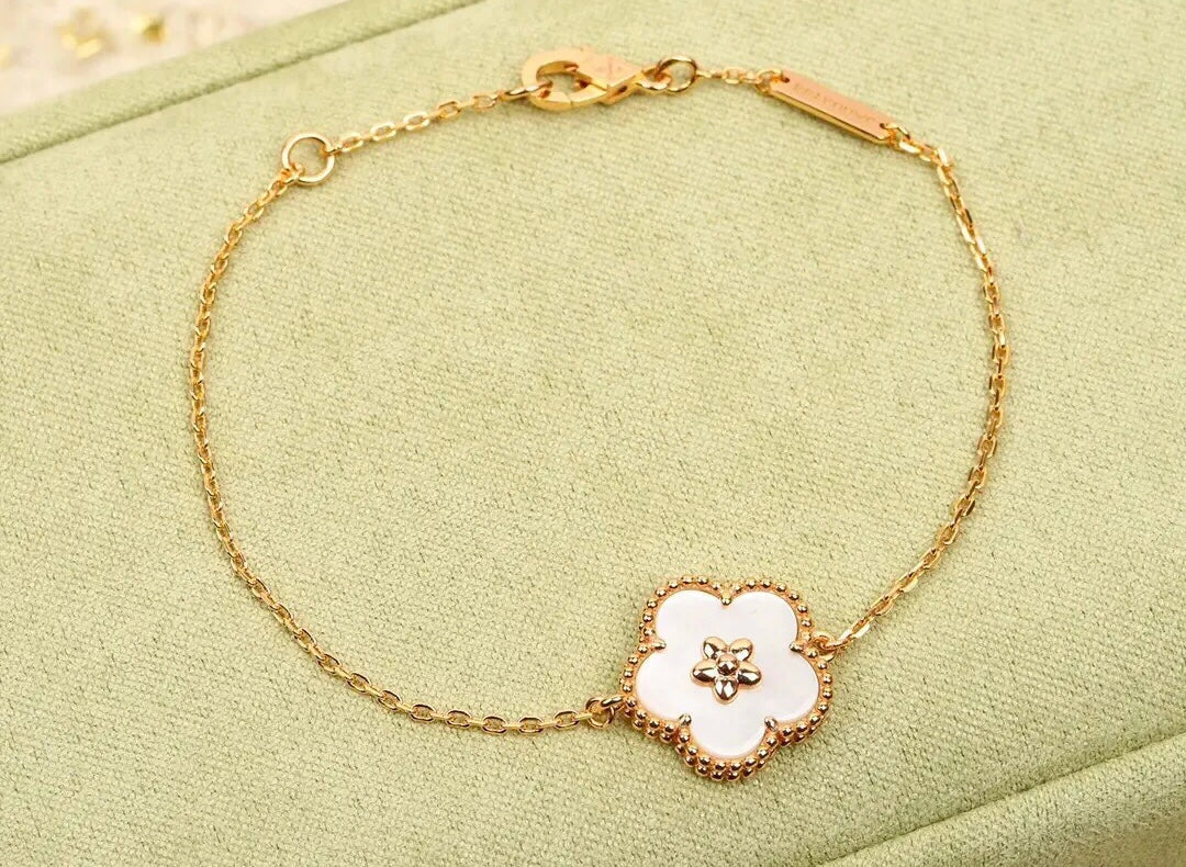 18K Celestial Lucky Spring Plum Blossom Bracelet