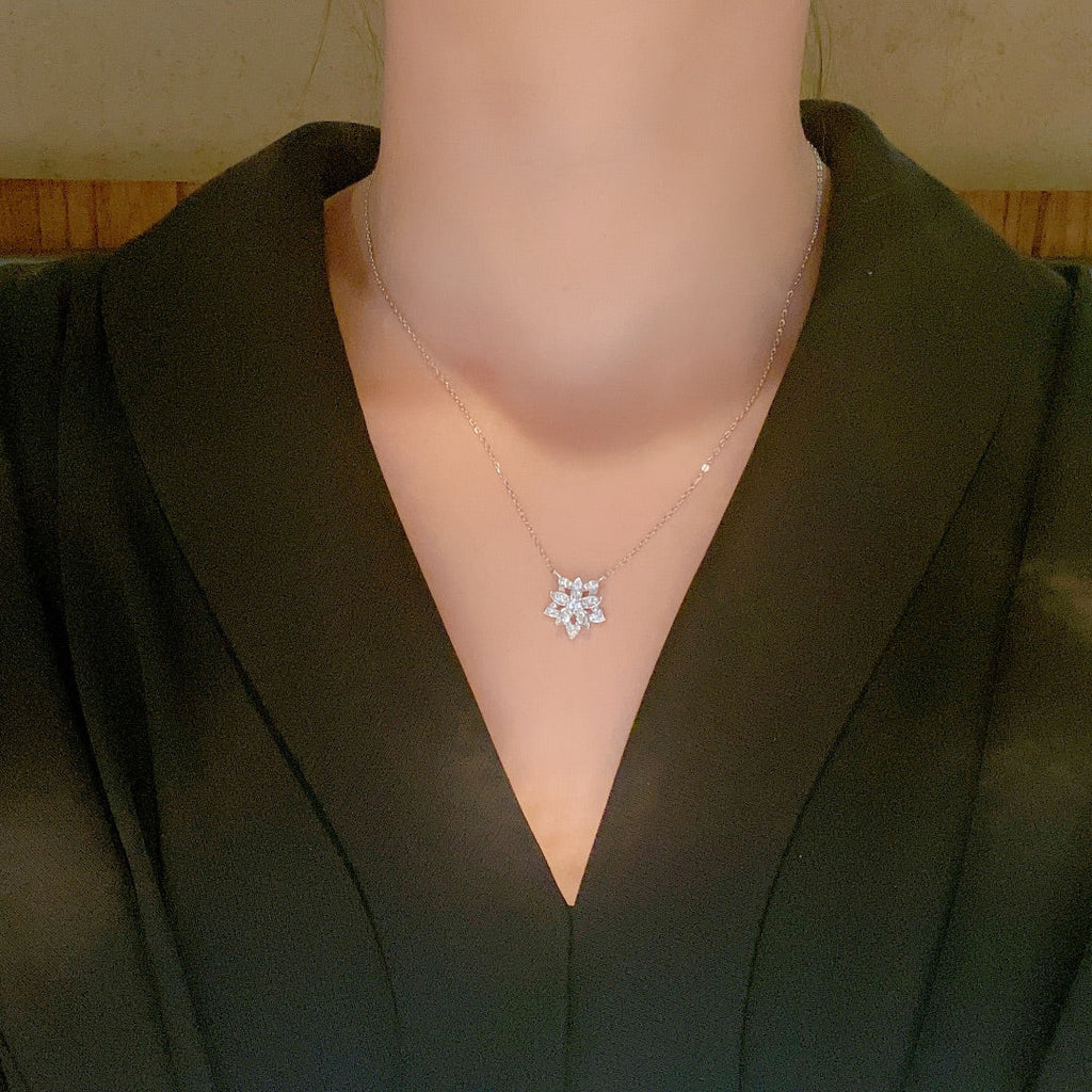 18K Celestial Lotus Openwork Pendant Necklace