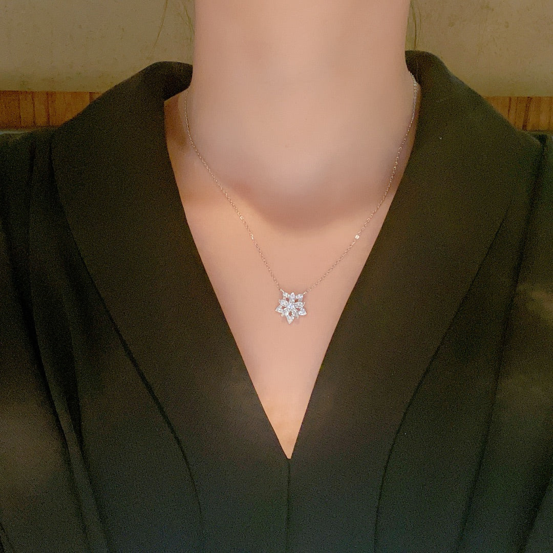 18K Celestial Lotus Openwork Pendant Necklace