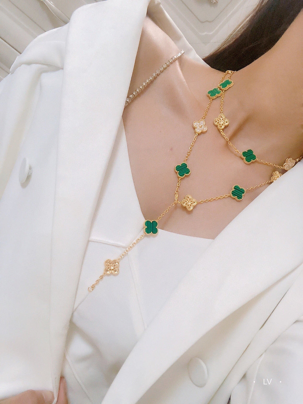 18K Celestial Vintage Alhambra 20 Motifs Long Clover Necklace