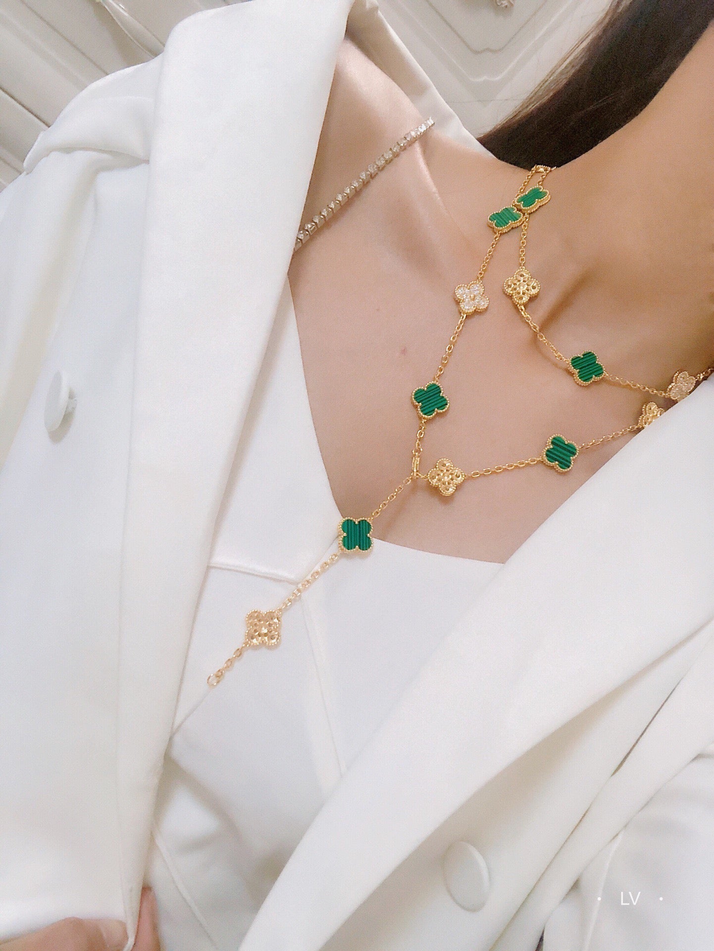 18K Celestial Vintage Alhambra 20 Motifs Long Clover Necklace