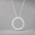 18K Celestial T Circle Diamonds Necklace