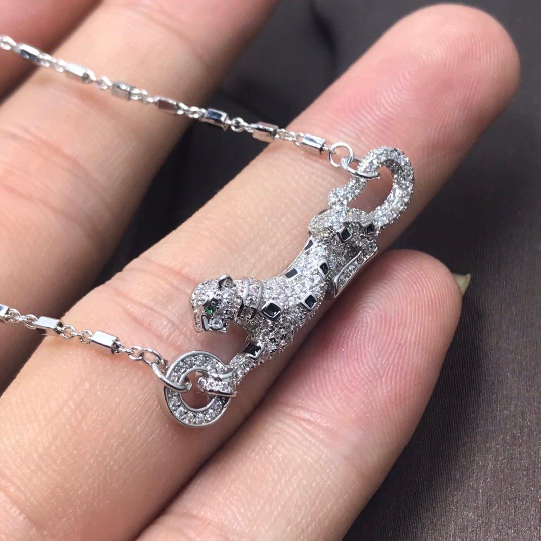 18K Celestial Panth̬re De Diamond Necklace