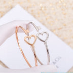 18K Celestial T Heart Key Wire Bracelet