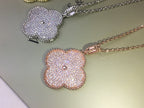 18K Celestial Magic Alhambra One Motifs Diamonds Clover Necklace