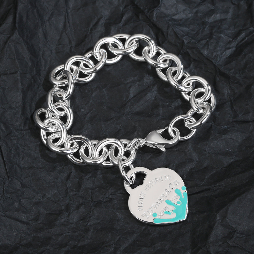 18K Celestial T Heart Tag Bracelet