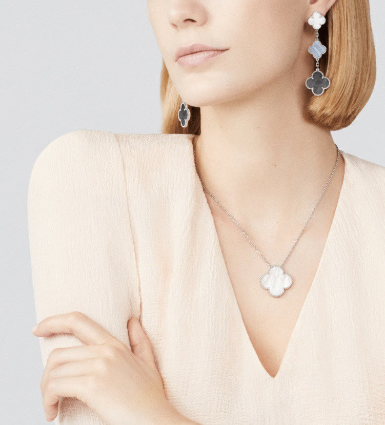 18K Celestial Magic Alhambra Three Motifs Earrings