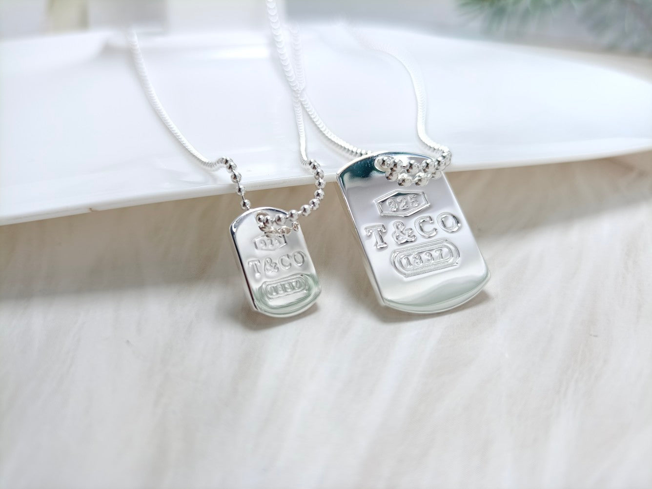 18K Celestial T 1837 Tag Pendant Necklace