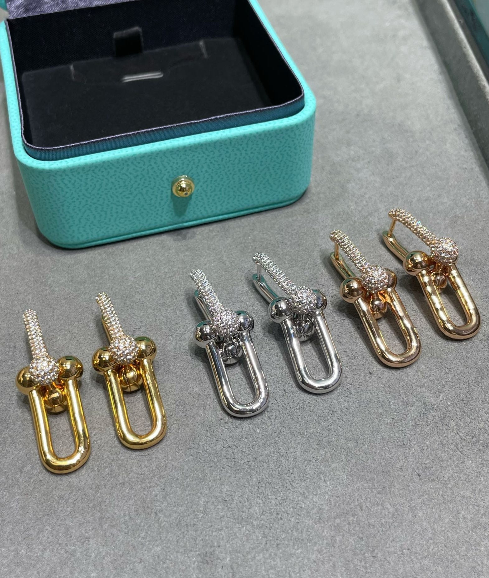 18K Celestial T HardWear Large Link Diamonds Earrings