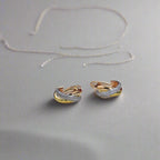 18K Celestial Trinity Diamond Earrings