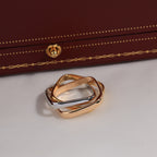 18K Celestial Trinity Cushion Ring
