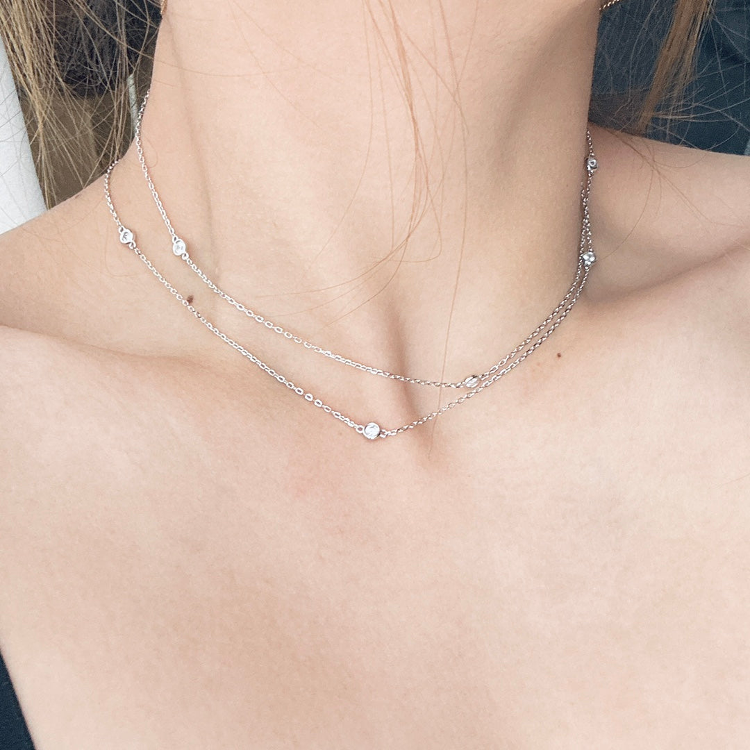 18K Celestial T Elsa Peretti Diamonds By The Yard Necklace