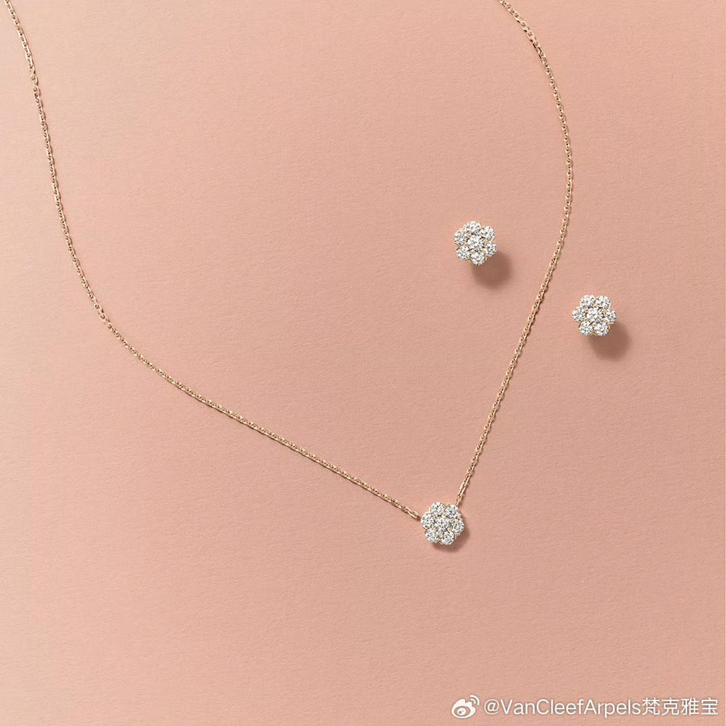 18K Celestial Flower Crystal Earrings