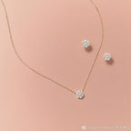 18K Celestial Flower Crystal Earrings