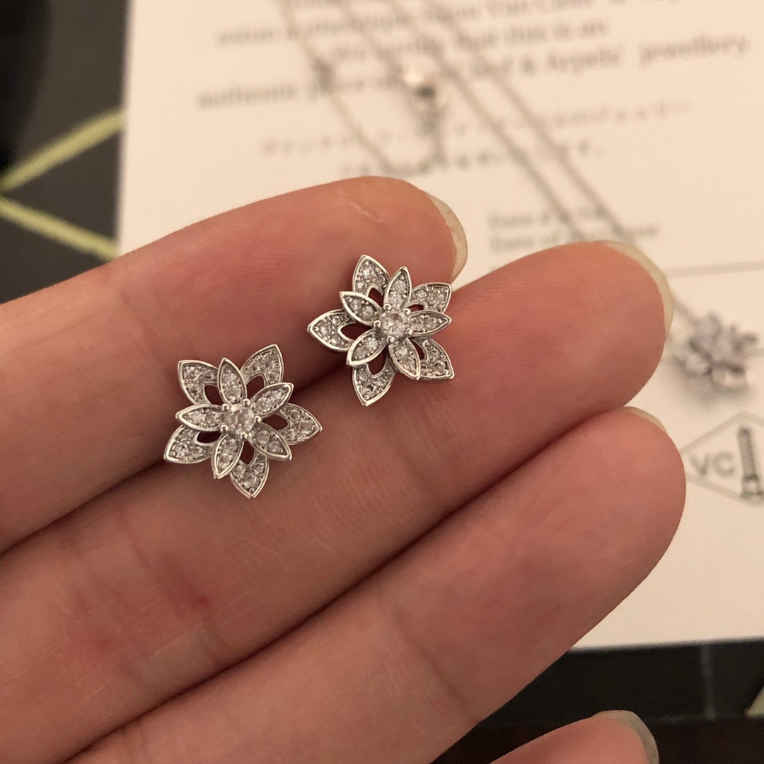 18K Celestial Lotus Openwork Earrings