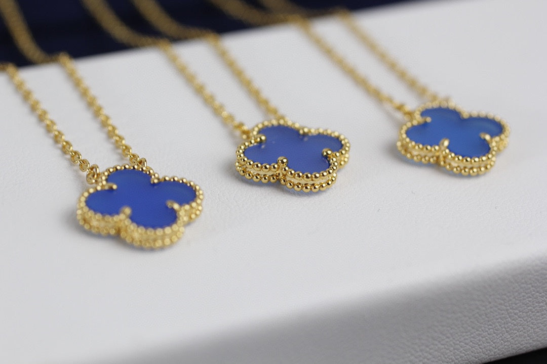 18K Celestial Vintage Alhambra Agent Pendant Necklace