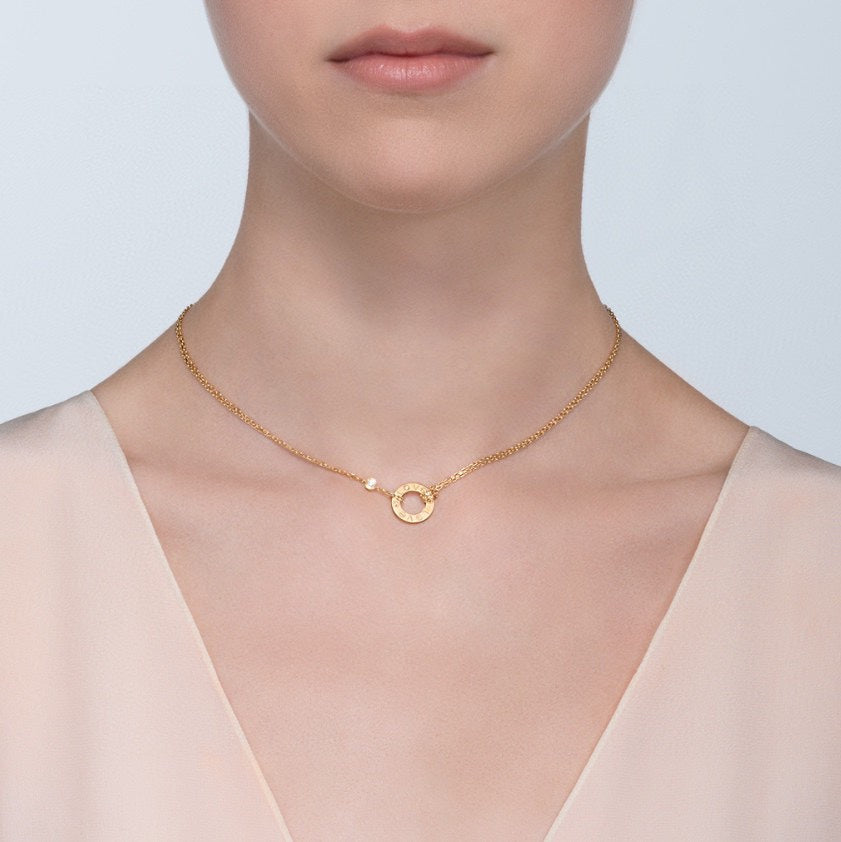 18K Celestial Love 2 Diamond Necklace